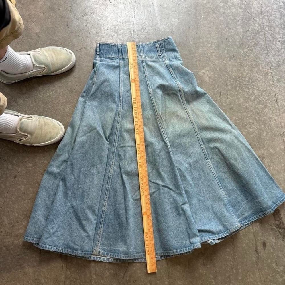 Liz Wear Claiborne Maxi Skirt Size 4 Denim Jean - Picture 6 of 8